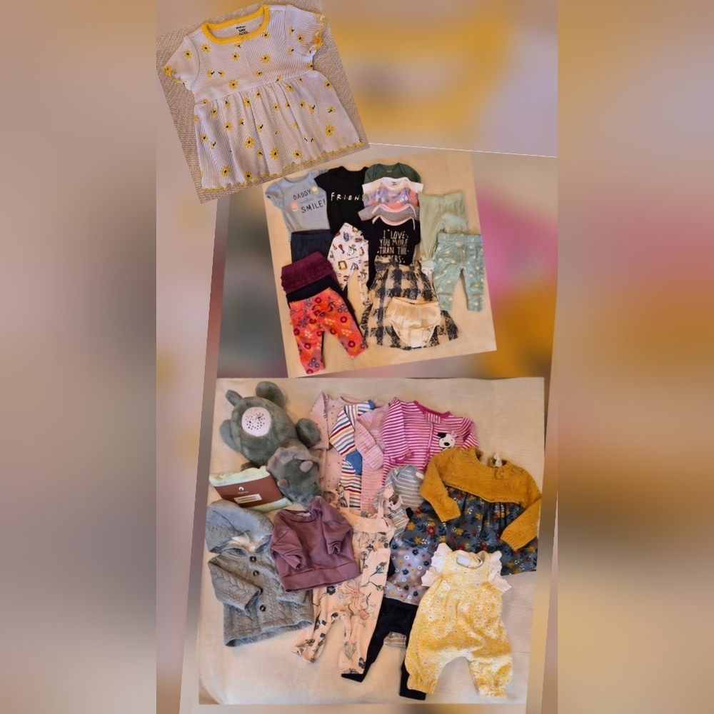 Bundle Of Baby Girls Clothing Size 0-3 Months